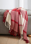 Laura Ashley Dylan Cotton Throw, Cranberry