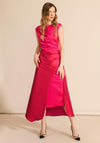 Caroline Kilkenny Satin Levi Maxi Dress, Lipstick Pink