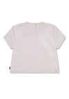 Levi’s Baby Girl Striped Short Sleeve Tee, Pink