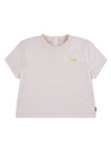 Levi’s Baby Girl Striped Short Sleeve Tee, Pink