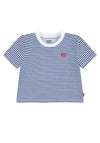 Levi’s Baby Girl Striped Short Sleeve Tee, Blue
