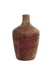 Light & Living Medium Abigi Glass Vase, Burgundy Gold