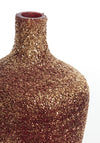 Light & Living Medium Abigi Glass Vase, Burgundy Gold