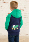 Little Lighthouse Jackson Tractor Full Zip Hoodie, Green
