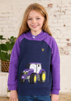 Little Lighthouse Girl Jill Tractor Hoodie, Purple