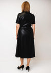 Lola Casademunt Faux Leather Shirt Dress, Black