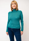 Lola Casademunt High Neck Diamante Heart Jumper, Green