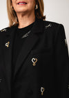 Lola Casademunt Embellished Blazer, Black