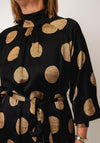 Lola Casademunt Polka Dot Maxi Dress, Black and Gold