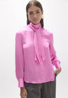 Lola Casademunt Satin Neck Tie Blouse, Pink