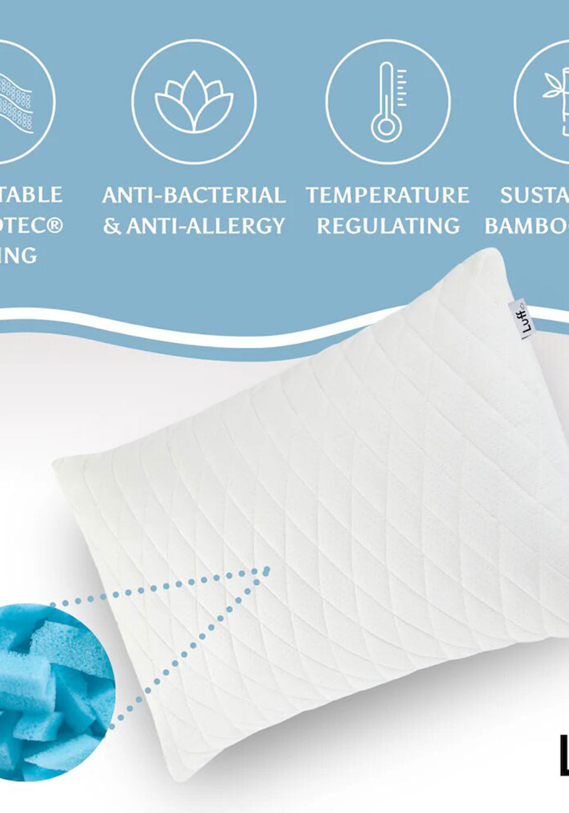 Luff The Prestige Pillow Adjustable Bamboo Pillow