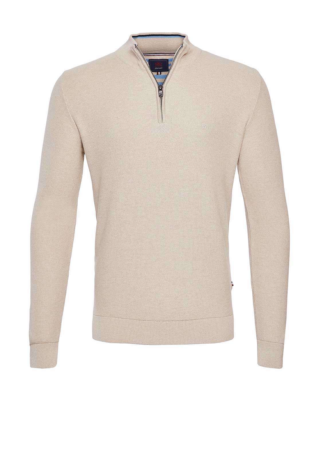 Andre Lyon Quarter Zip Sweater, Ecru