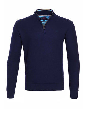 Andre Lyon Quarter Zip Sweater, Navy