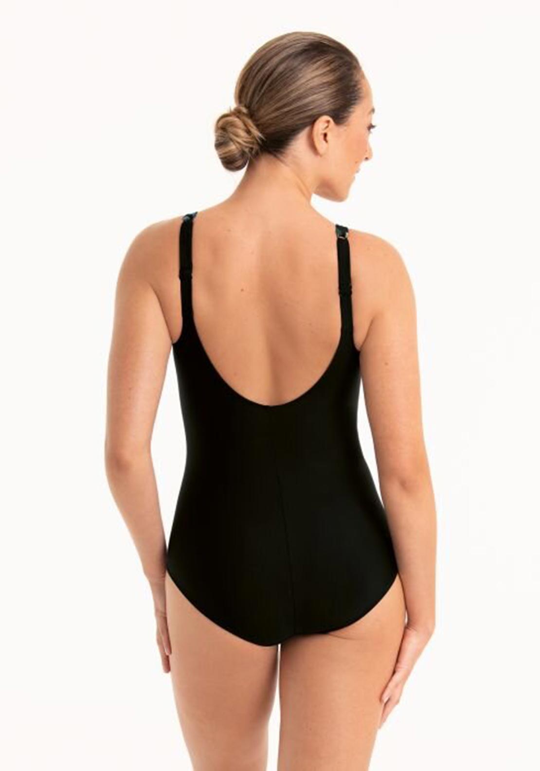 Anita Teresina Floral Mastectomy Swimsuit, Black Multi