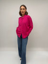Malissa J One Size Concealed Button Up Cardigan, Pink