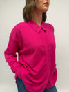 Malissa J One Size Concealed Button Up Cardigan, Pink