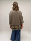 Malissa J One Size Trim Detail Top, Grey