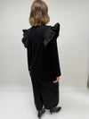 Malissa J One Size Shoulder Detail Top, Black