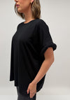Malissa J Relaxed Fit One Size Top, Black