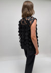 Malissa J One Size Mesh with 3D Disc Detail Tank Top, Black