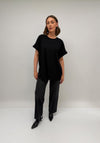 Malissa J Relaxed Fit One Size Top, Black