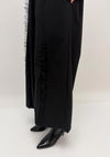 Malissa J One Size Mesh Detail Cropped Trousers, Black