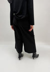 Malissa J One Size Mesh Detail Cropped Trousers, Black