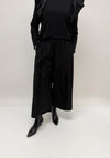 Malissa J One Size Mesh Detail Cropped Trousers, Black