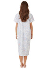 Marlon Pastel Cotton Short Sleeve Long Nightdress, Blue