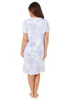 Marlon Pastel Cotton Short Sleeve Nightdress, Blue