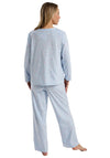 Marlon Floral Long Sleeve Fleece Pyjama Set, Blue