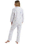 Marlon Floral Brushed Cotton Pyjama Set, Purple