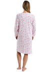 Marlon Leaf Long Sleeve Nightdress, Pink