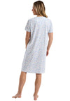 Marlon Leaf Short Sleeve Nightdress, Blue