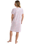 Marlon Leaf Short Sleeve Nightdress, Pink