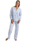 Marlon Floral Button Pyjama Set, Blue
