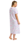 Marlon Spring Summer Meadow Short Sleeve Nightdress, White Multi
