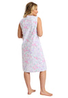 Marlon Spring Summer Meadow Sleeveless Nightdress, White Multi