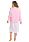 Marlon Long Sleeve Waffle Bed Jacket, Pink