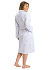 Marlon Amelia Floral Long Sleeve Robe, Blue
