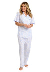 Marlon Amelia Floral Short Sleeve Pyjama Set, Blue