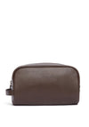 Barbour Men’s Leather Washbag, Dark Brown