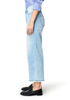 Mac Dream Wide Cropped Jeans, Light Blue