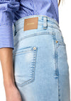Mac Dream Wide Cropped Jeans, Light Blue