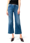 Mac Dream Wide Cropped Jeans, Dark Blue
