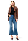 Mac Dream Wide Cropped Jeans, Dark Blue