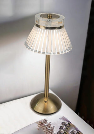 RECHARGEABLE LED TABLE LAMP GOLD