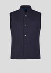 Magee 1866 Cavan Tweed Salt & Pepper Fleck Gilet, Navy