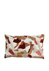 Malini Teramo Earthy Cushion 30x50cm, Brick Red & Neutral