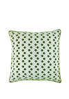 PIPED GEO JAQ CUSHION 56 X 56 OLIVE